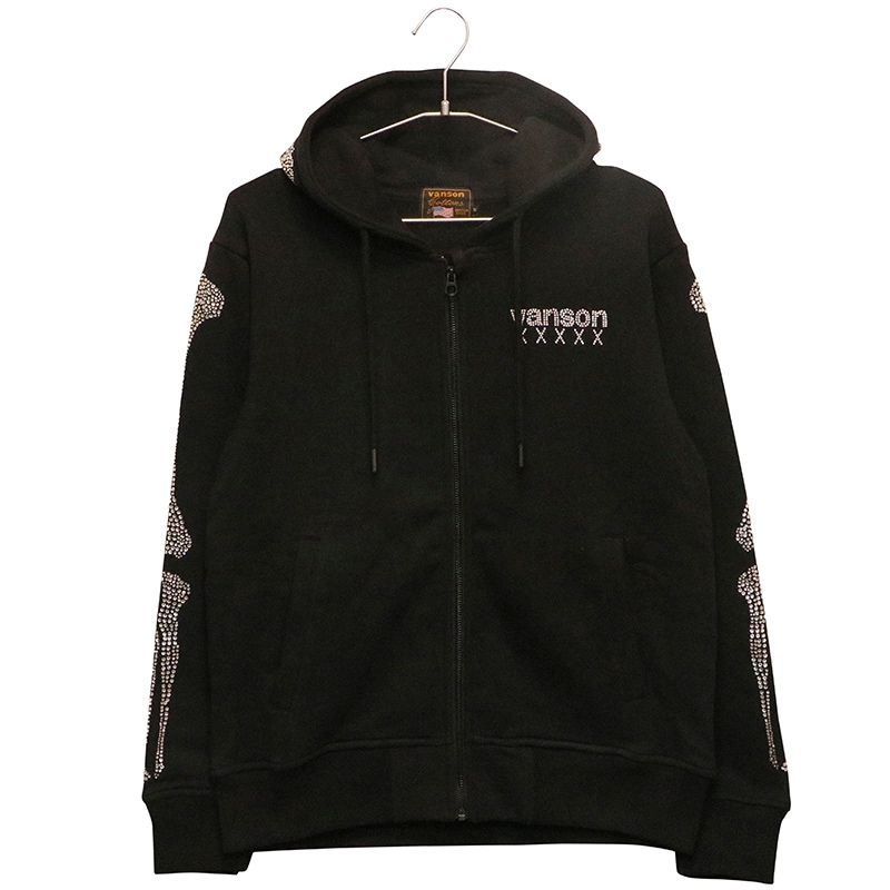 VANSON バンソン ボーン ラインストーン 50周年 裏毛 F/Z