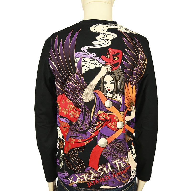 ハウンドドック様 フォロー割絡繰魂 抜刀娘/大きいサイズ4L 和柄 ボタンシャツ 絡繰魂 和柄期間限定定価8690円を20%OFFセール[SALE] 抜刀娘