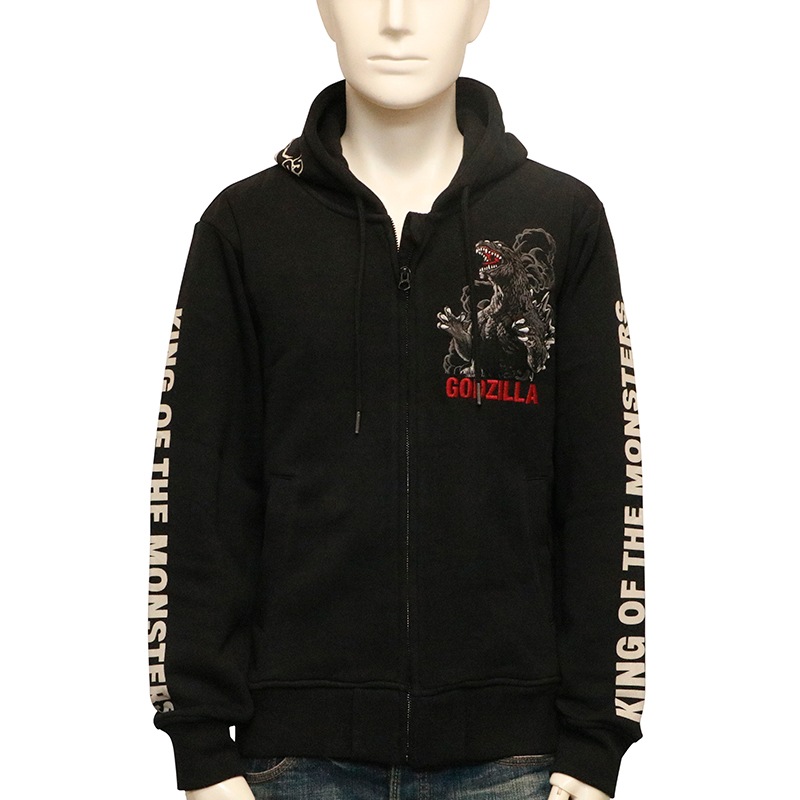 ゴジラ 刺繍 ZIP UP パーカー （ GZL-2404 ） | コラボデザイン