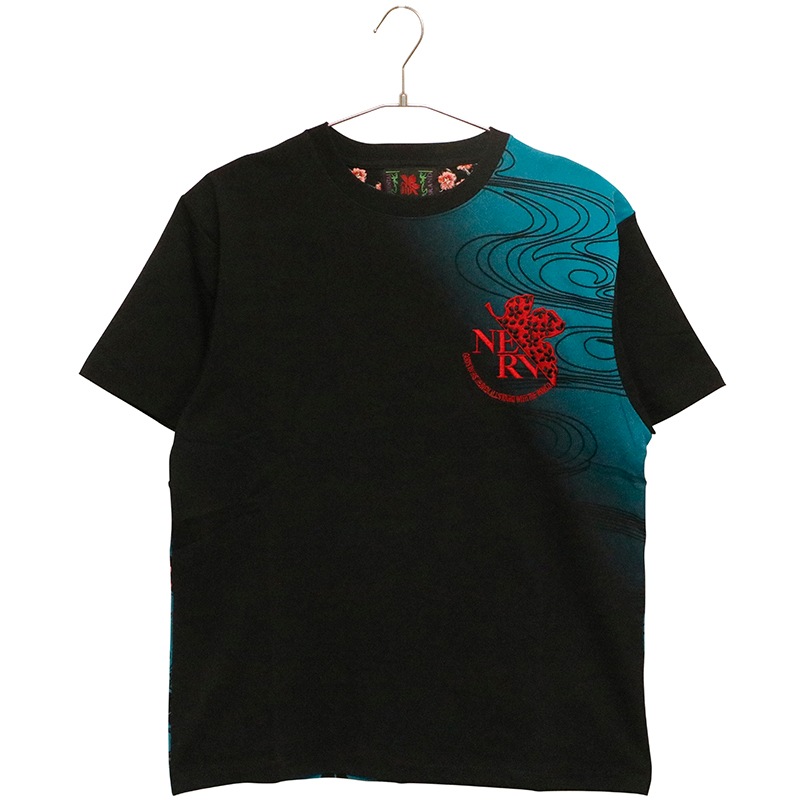 錦 nishiki × EVANGELION 雅桜 初号機 柄 和柄 半袖 Tシャツ