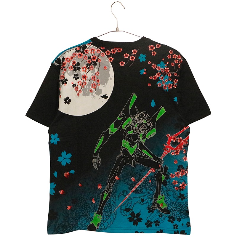 錦 nishiki × EVANGELION 雅桜 初号機 柄 和柄 半袖 Tシャツ