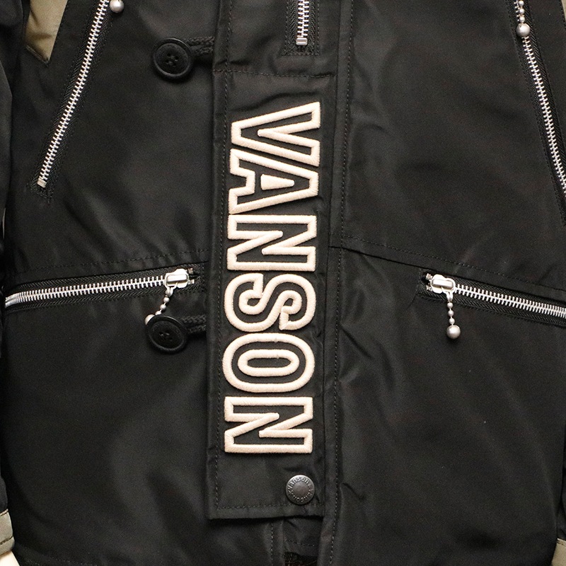 VANSON バンソン フライングスター 刺繍 ミドルレングス N-3Bフライト