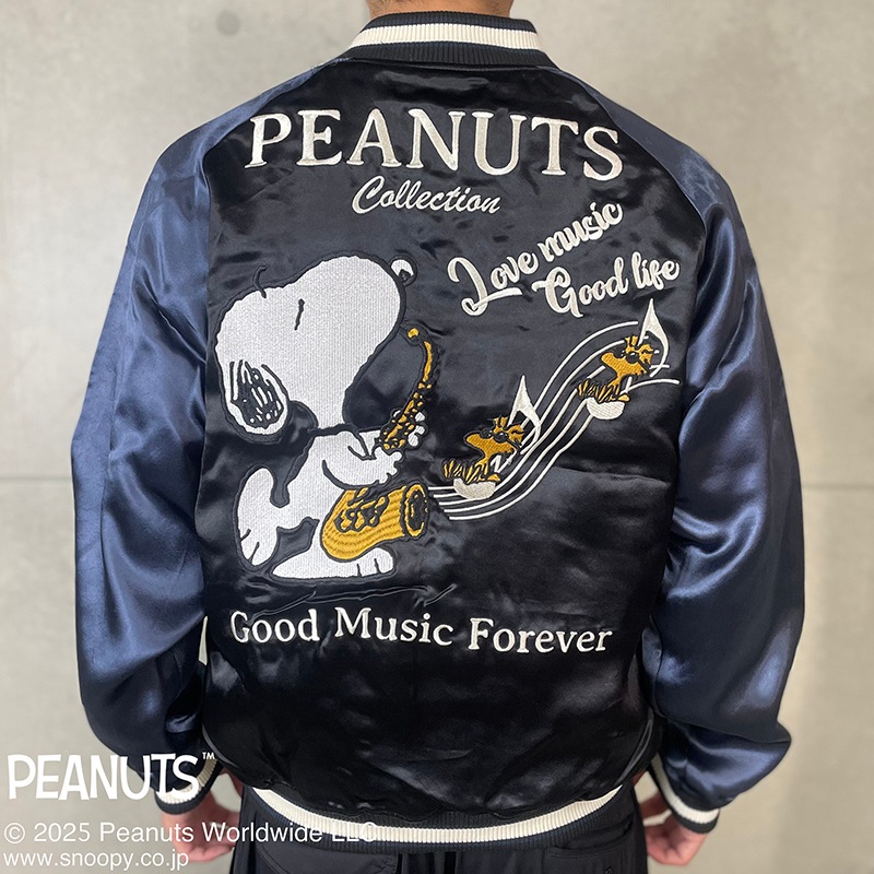 SNOOPY × Flagstaff PEANUTS MOTORCYCLE リバーシブル スカジャン