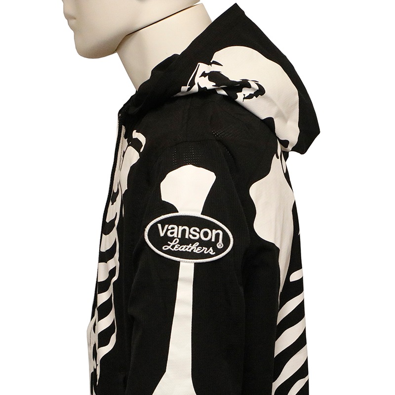 VANSON バンソン ボーンスカル 柄 サマーメッシュジャケット