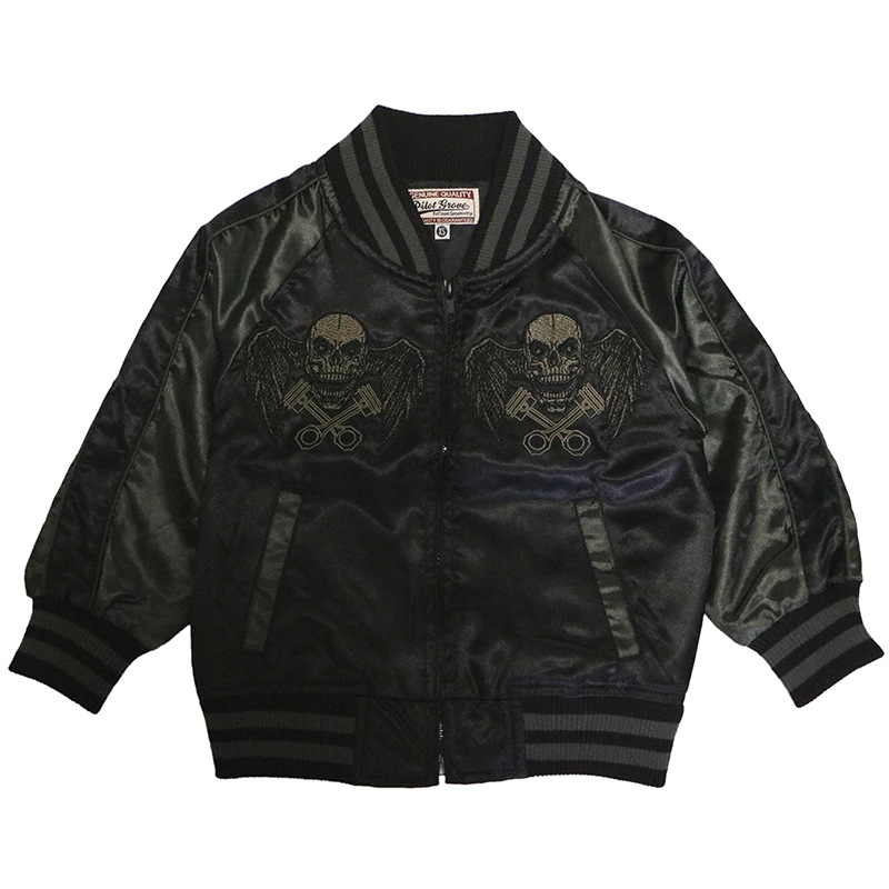 Pilot Grove パイロットグローブ ウィングスカル 柄 KIDS サイズ 刺繍