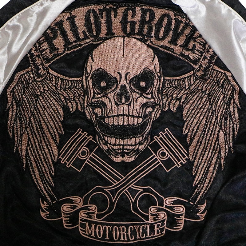 Pilot Grove パイロットグローブ ウィングスカル 柄 KIDS サイズ 刺繍