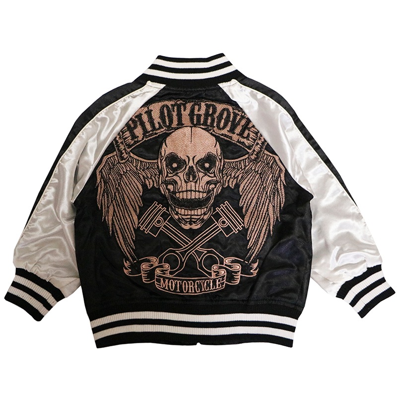 Pilot Grove パイロットグローブ ウィングスカル 柄 KIDS サイズ 刺繍