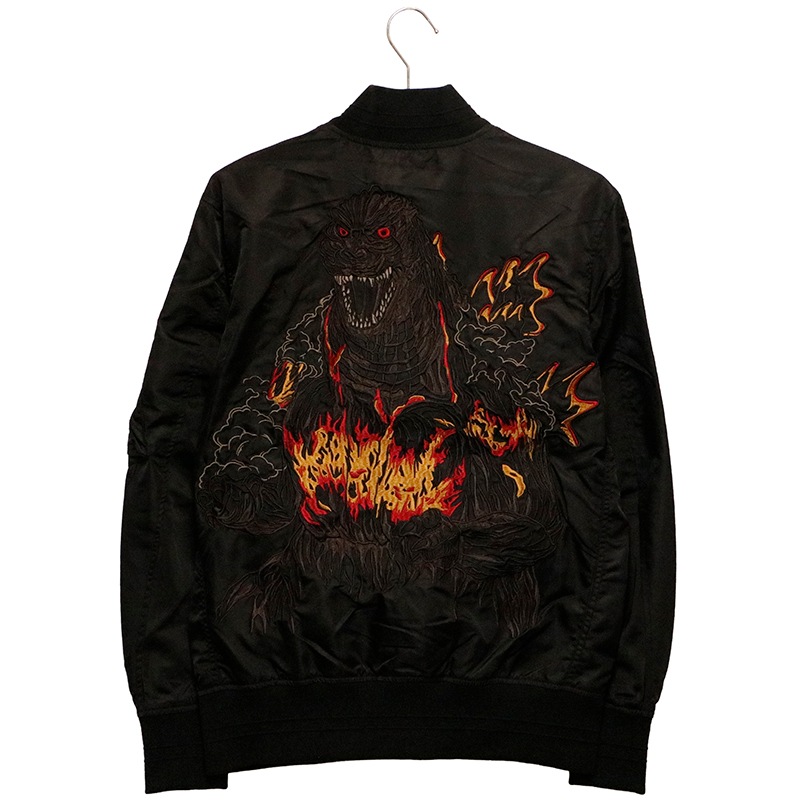 ゴジラ 刺繍 MA-1 ジャケット （ GZL-2502 ） | コラボデザイン,ゴジラ