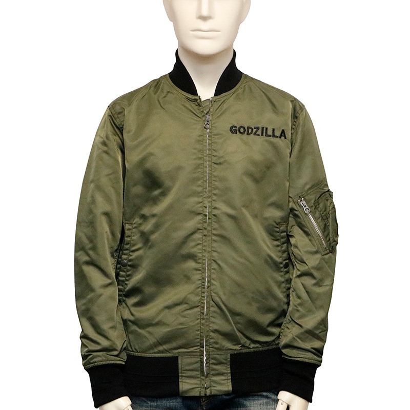 ゴジラ 刺繍 MA-1 ジャケット （ GZL-2502 ） | コラボデザイン,ゴジラ