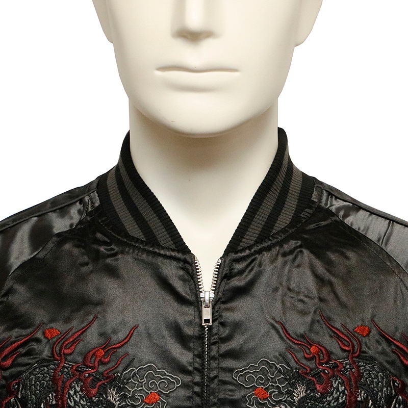 朧 おぼろ 龍 柄 刺繍 和柄 スカジャン （ 9043815 ） | 和柄ブランド