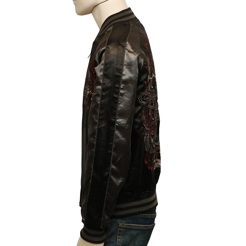 朧 おぼろ 龍 柄 刺繍 和柄 スカジャン （ 9043815 ） | 和柄ブランド