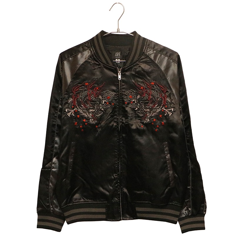 朧 おぼろ 龍 柄 刺繍 和柄 スカジャン （ 9043815 ） | 和柄ブランド