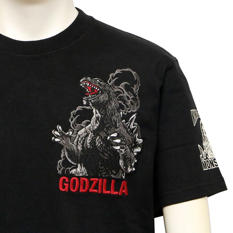 ゴジラ 刺繍 半袖Tシャツ （ GZL-2503 ） | コラボデザイン,ゴジラ