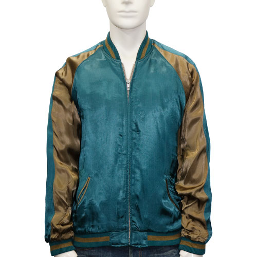 花旅楽団/ハナタビガクダン 紅葉と梟 柄 刺繍 和柄スカジャン