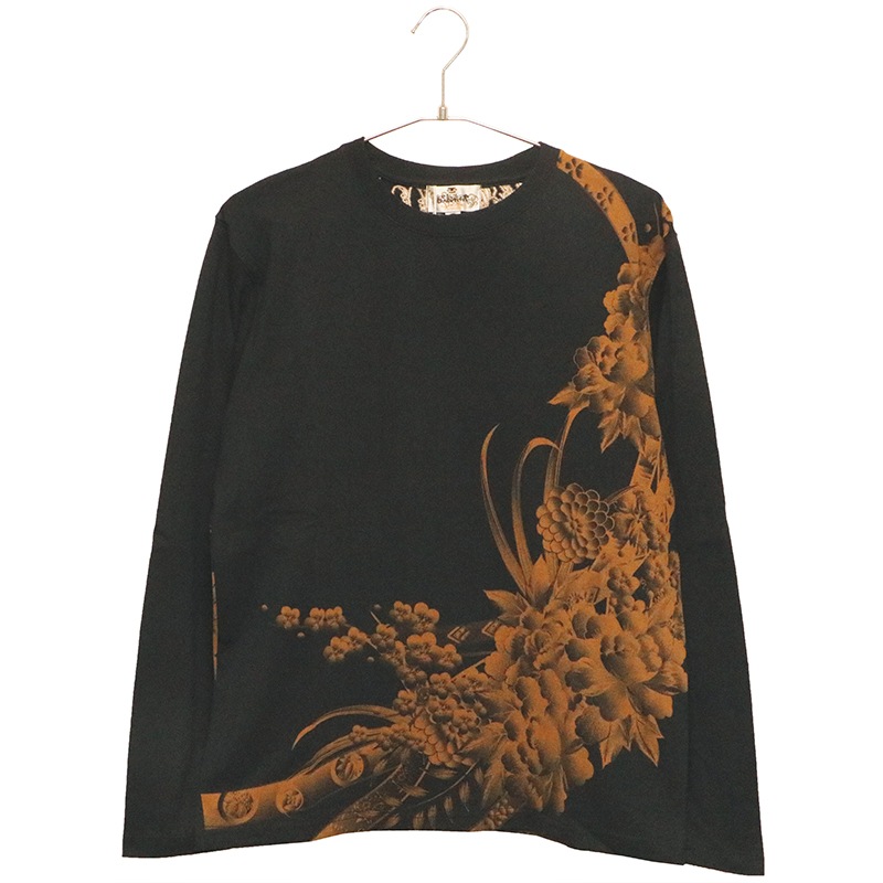 絡繰魂 からくりだましい 鳳凰 刺繍 和柄 長袖Tシャツ （ 233077