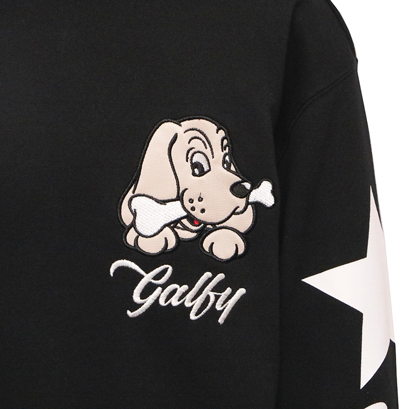 GALFY ガルフィー アップリケ 刺繍 トレーナー ( 131081