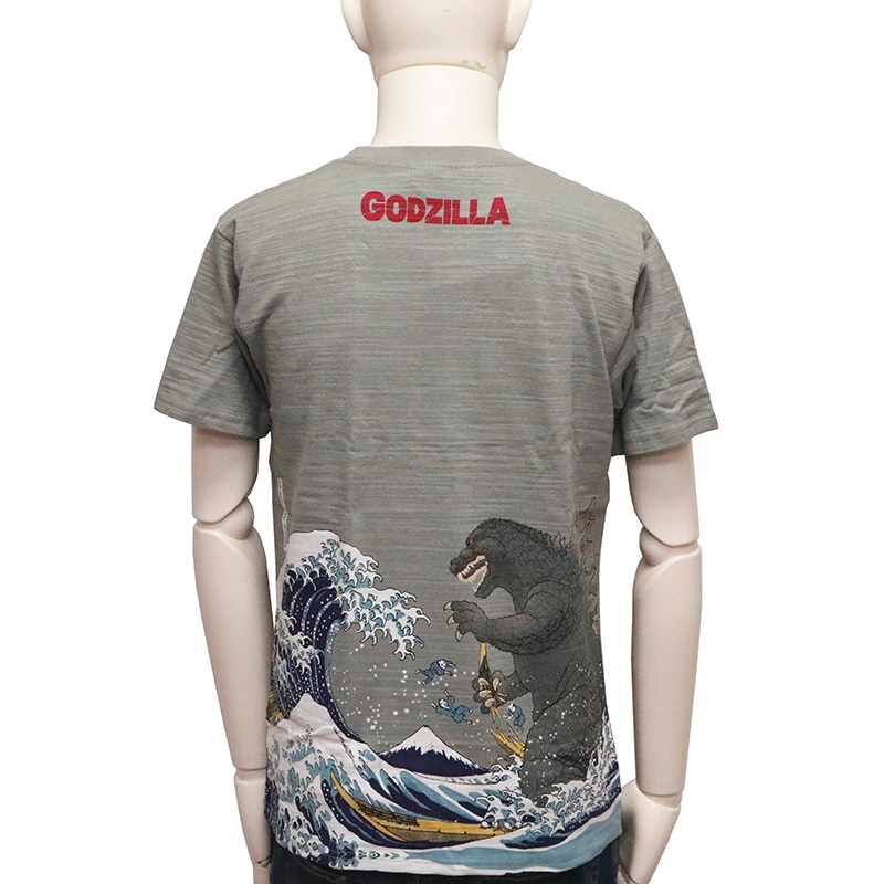 ゴジラ 富嶽三十六景 大怪獣ノ図 抜染 Tシャツ （ GS-0001