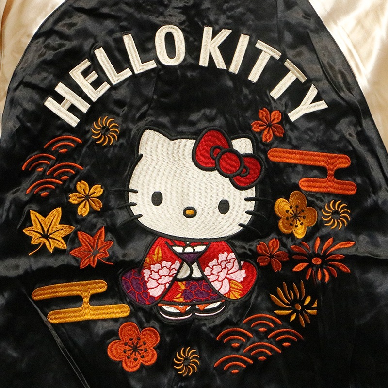 Sanrio サンリオ ハローキティ × 金魚 刺繍 リバーシブル スカジャン