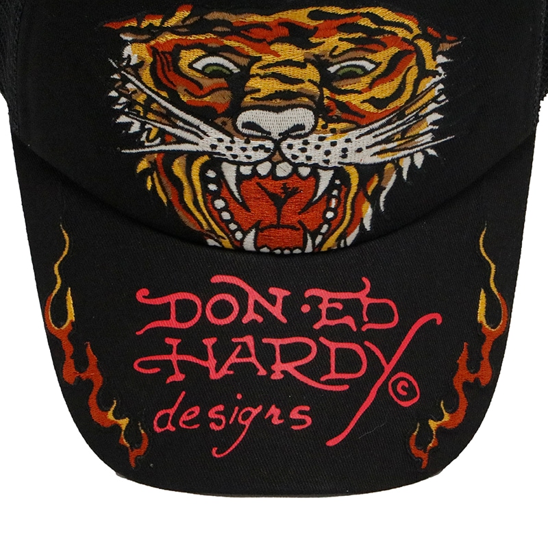 ED HARDY エドハーディー タイガー タトゥー 刺繍 メッシュキャップ