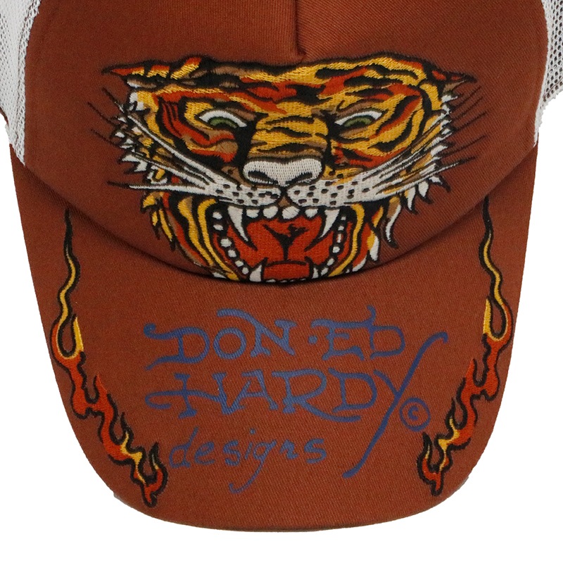 ED HARDY エドハーディー タイガー タトゥー 刺繍 メッシュキャップ