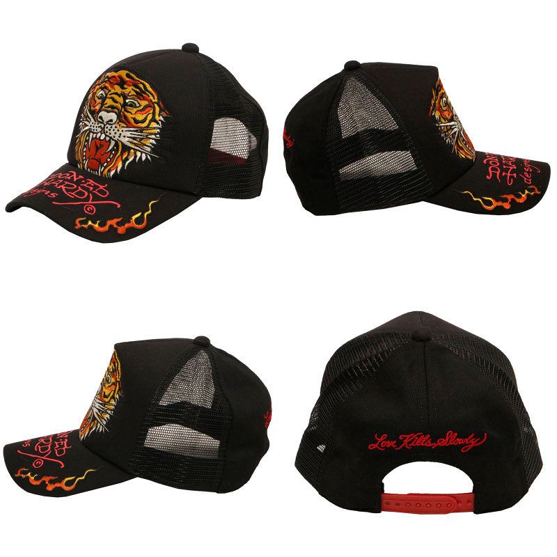 ED HARDY エドハーディー タイガー タトゥー 刺繍 メッシュキャップ