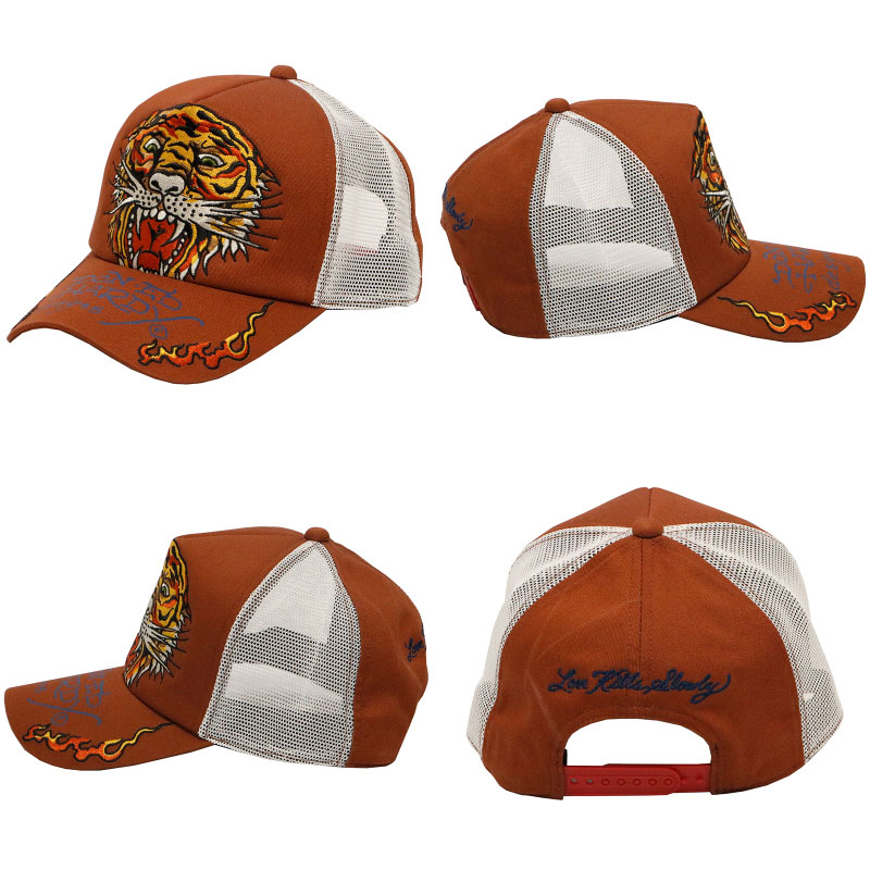 ED HARDY エドハーディー タイガー タトゥー 刺繍 メッシュキャップ