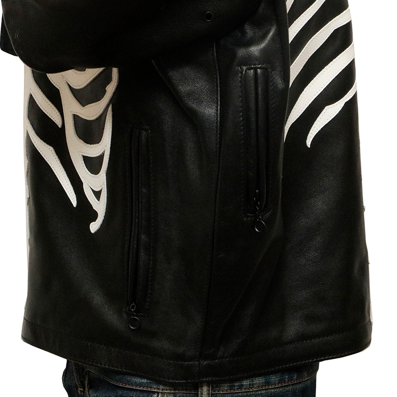 VANSON バンソン ボーンスカル レザー ジャケット ( BONEBLK VANSON バンソン ボーンスカル レザー ジャケット ( BONEBLK