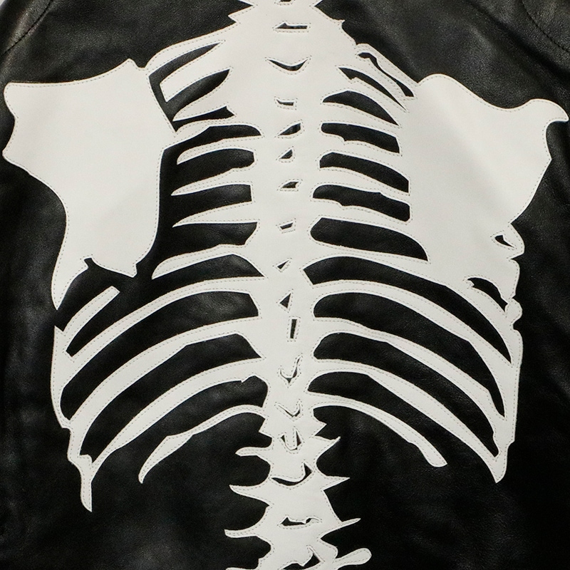 VANSON バンソン ボーンスカル レザー ジャケット （ BONEBLK