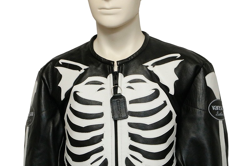 VANSON バンソン ボーンスカル レザー ジャケット （ BONEBLK