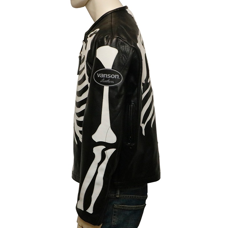 VANSON バンソン ボーンスカル レザー ジャケット （ BONEBLK