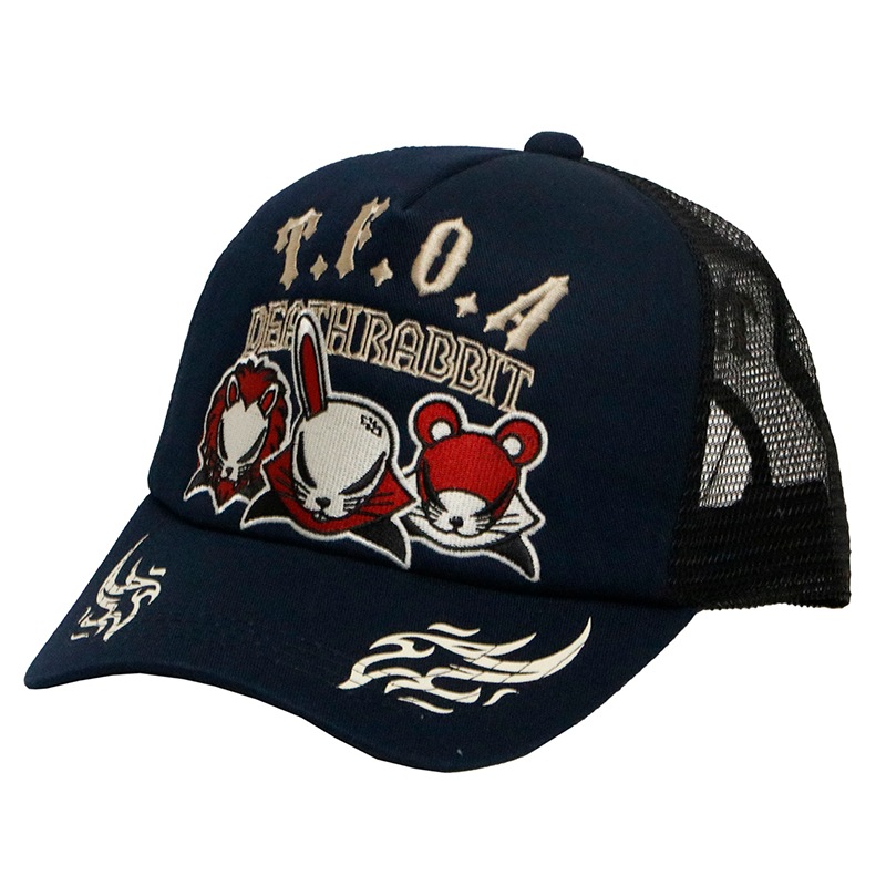 クローズ×WORST × VANSON デスラビット 柄 刺繍 ツイルメッシュ