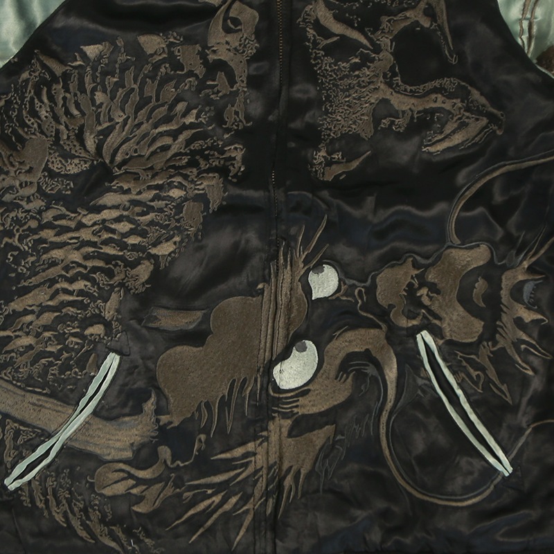 花旅楽団 はなたびがくだん 伏龍 柄 刺繍 和柄 スカジャン （SSJ