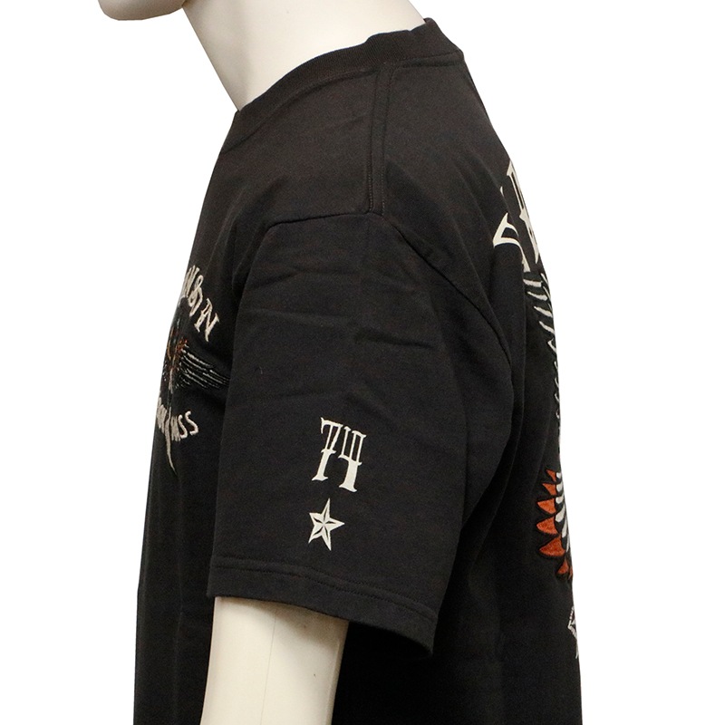 VANSON バンソン イーグル × ソード 刺繍 天竺 半袖 Tシャツ （ NVST