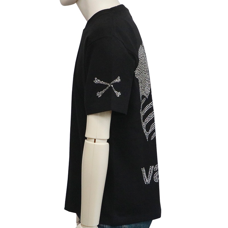 VANSON バンソン 50周年 ボーン ラインストーン ベア天 半袖 Tシャツ