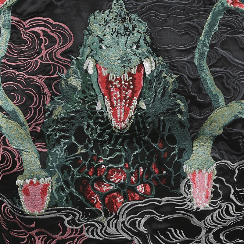 TEN STRIKE ビオランテ 柄 刺繍 リバ－シブル スカジャン （ GZSJ-007