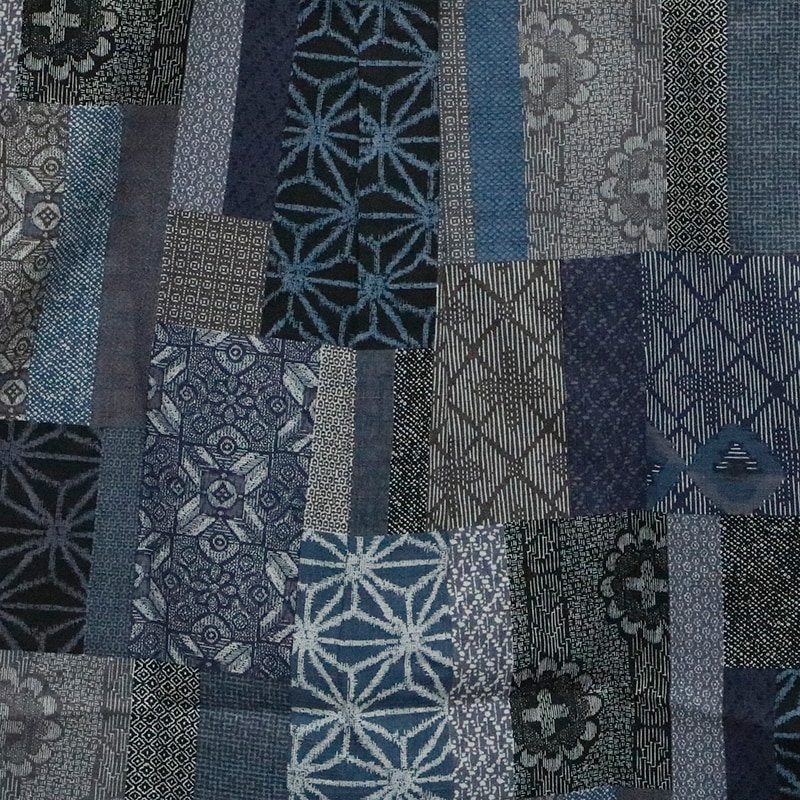 衣櫻 ころもざくら 大島紬調パッチワークプリント 柄 和柄 半袖