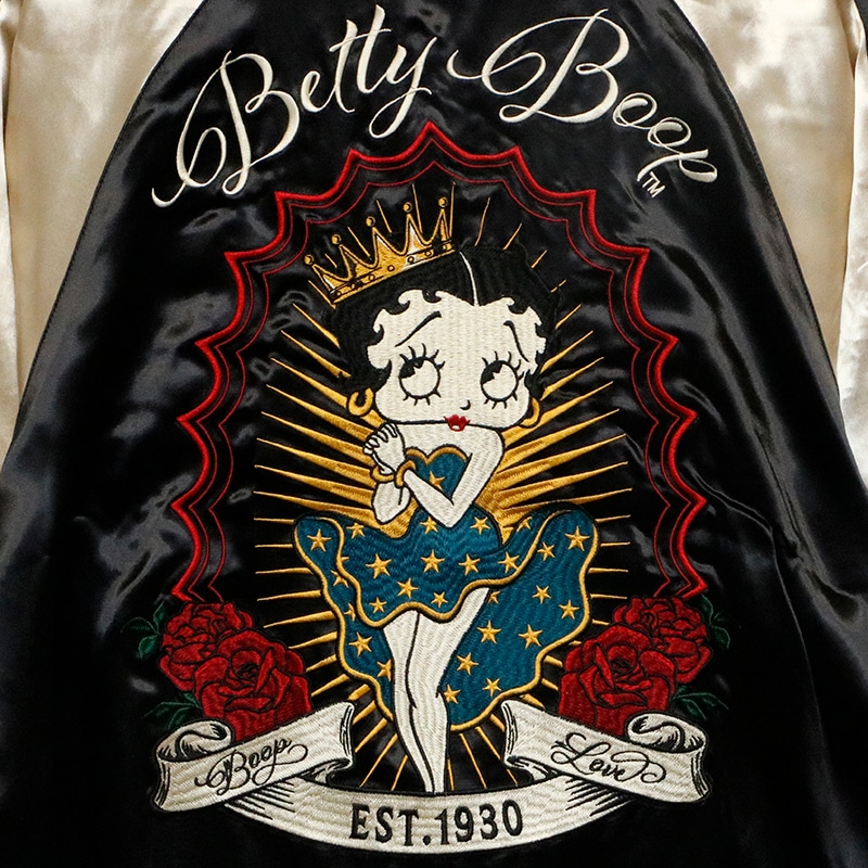 BETTY BOOP ベティ ブープ 刺繍 リバ－シブル スカジャン （ BSBN-001