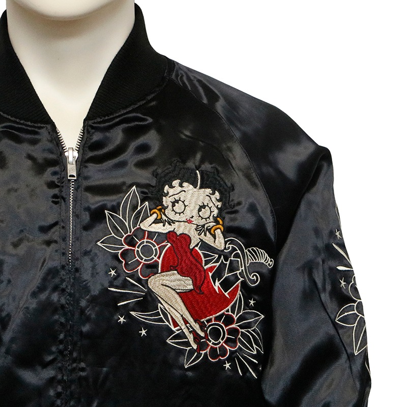 BETTY BOOP ベティ ブープ 刺繍 リバ－シブル スカジャン （ BSBN-001