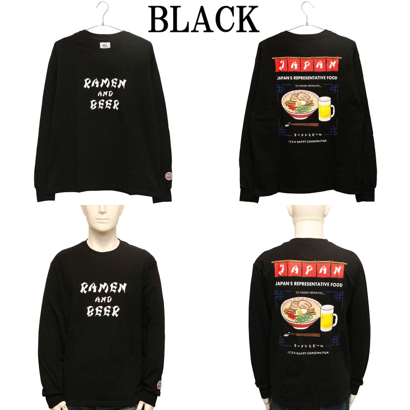 超人気新品 YOIDORE よいどれ 834401 ( TEE L/S ラーメンとビール トップス