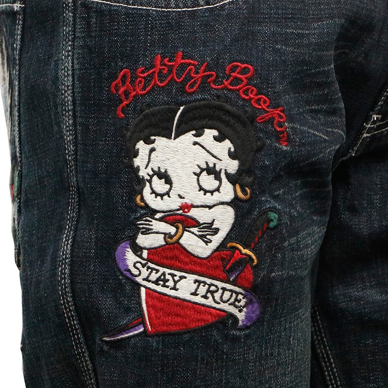 ED HARDY × BETTY BOOP 刺繍 デニムパンツ（ BED-2506 ） | カジュアル