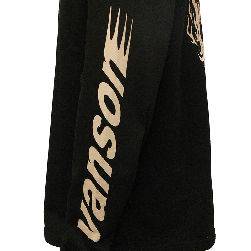新品バンソンvanson✖️スターウイング✖️長袖Tシャツ✖️インパクト　XXL VANSON バンソン ウイングスター 柄 刺繍 天竺 長袖 Tシャツ