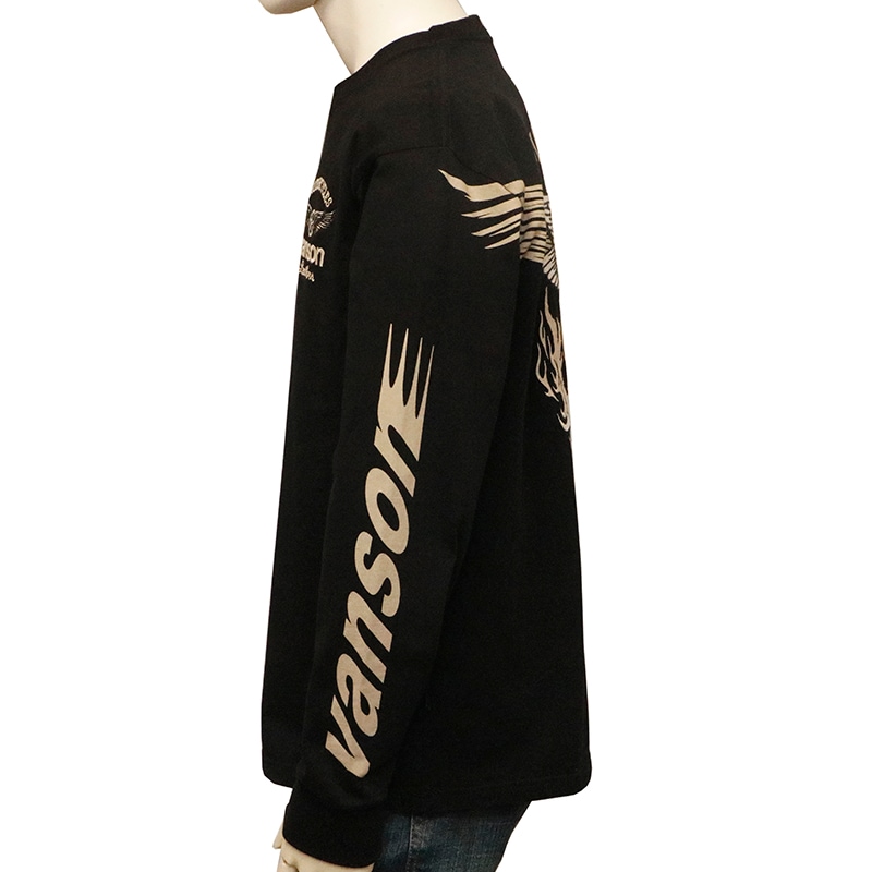 新品バンソンvanson✖️スターウイング✖️長袖Tシャツ✖️インパクト　XXL VANSON バンソン ウイングスター 柄 刺繍 天竺 長袖 Tシャツ