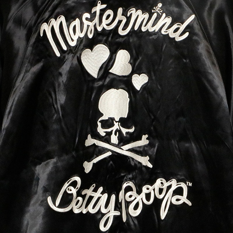 MASTERMIND WORLD × BETTY BOOP レーヨン スカジャン ( MW25C15-BL100 