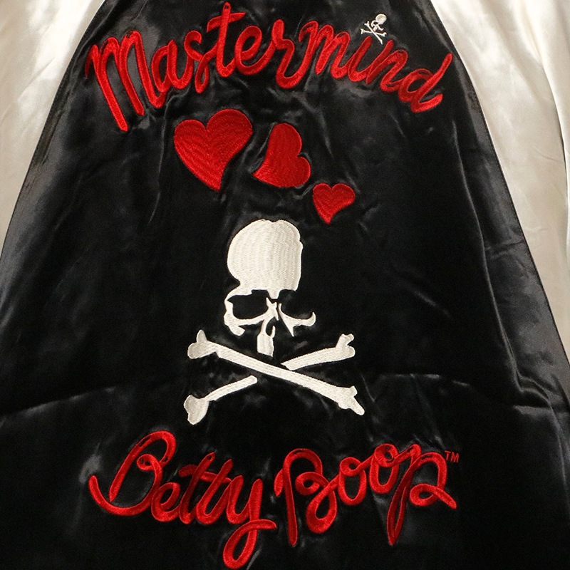 MASTERMIND WORLD × BETTY BOOP レーヨン スカジャン ( MW25C15-BL100