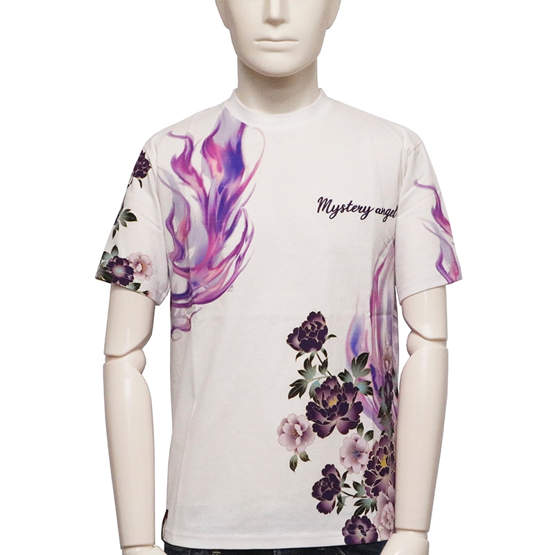 抜刀娘 ばっとうむすめ 美麗シリーズ 凛 Angel 柄 和柄 半袖Tシャツ