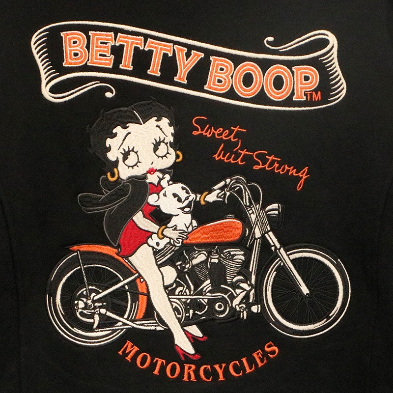 NEVERMIND × BETTY BOOP アメリカンバイク × ベティブープ 柄 刺繍 裏
