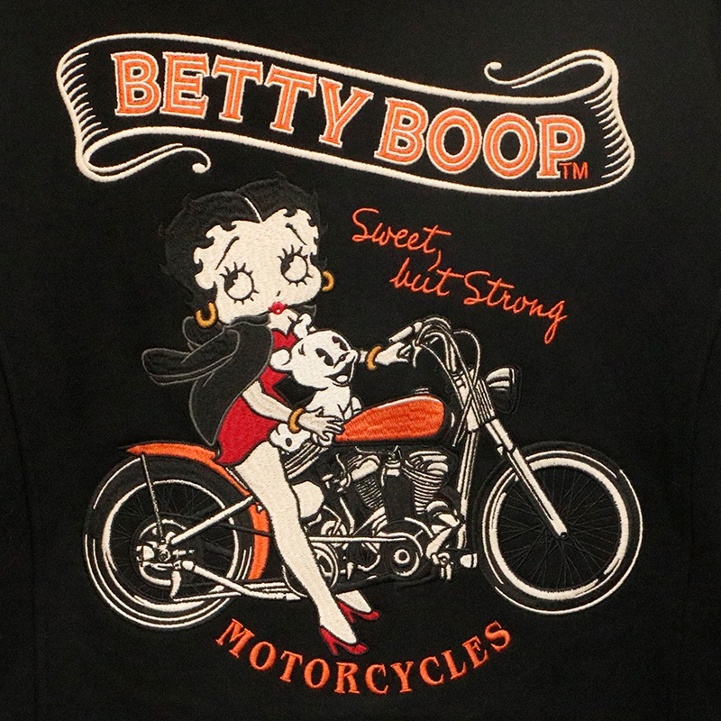 NEVERMIND × BETTY BOOP アメリカンバイク × ベティブープ 柄 刺繍 裏