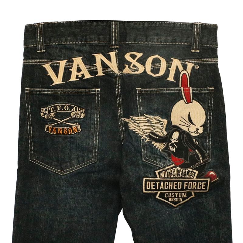 クローズ×WORST × VANSON デスラビット 柄 刺繍 デニムパンツ （ CRV 