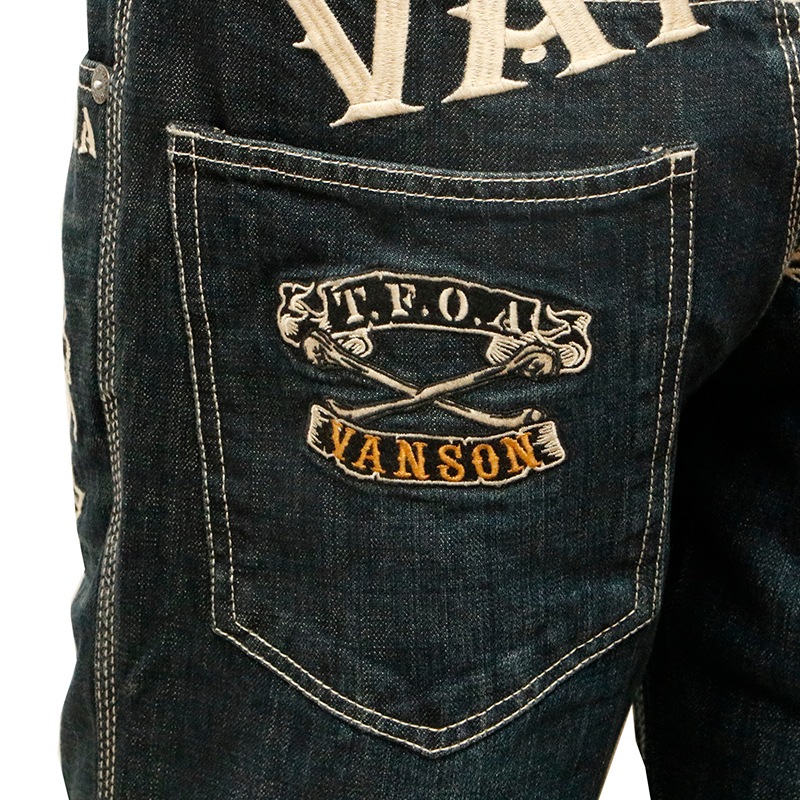 クローズ×WORST × VANSON デスラビット 柄 刺繍 デニムパンツ （ CRV