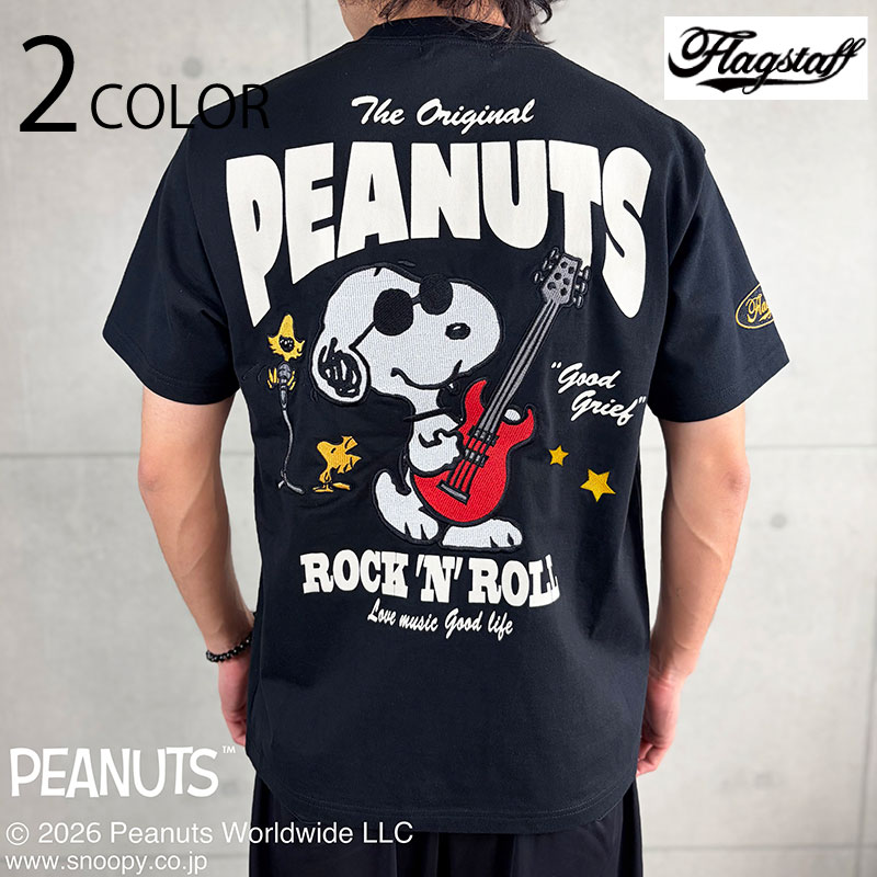 SNOOPY��Flag Staff PEANUTS ROCK��N��ROLL TEE �� 462030 ��